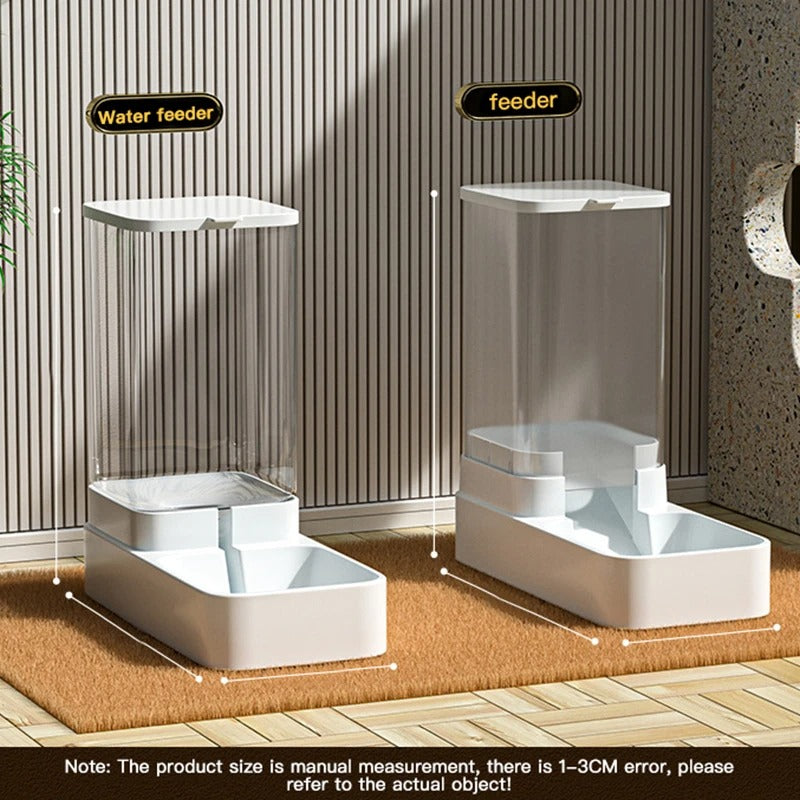 Automatic Cat Feeder & Water Dispenser with Gravity Food