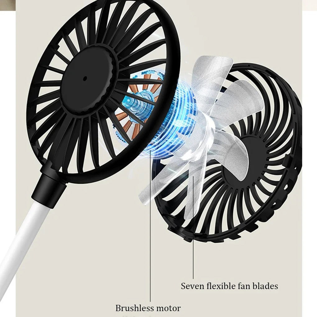 Rechargeable Handheld Fan Silent Cooling Power Bank Wireless Mini Play Plug Fans