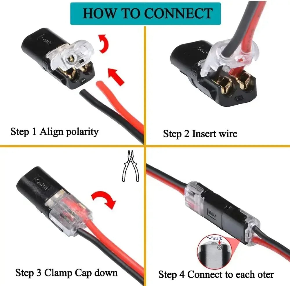 2 Pin Way Plug Waterproof Electrical Connector Car Wire Cable