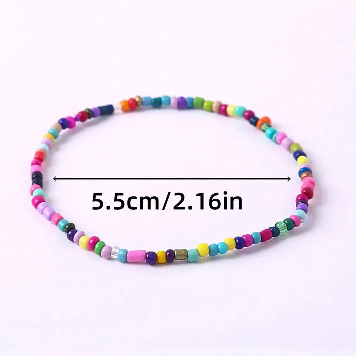 17Pcs Random Color Mixing Elastic Beaded Bracelets
