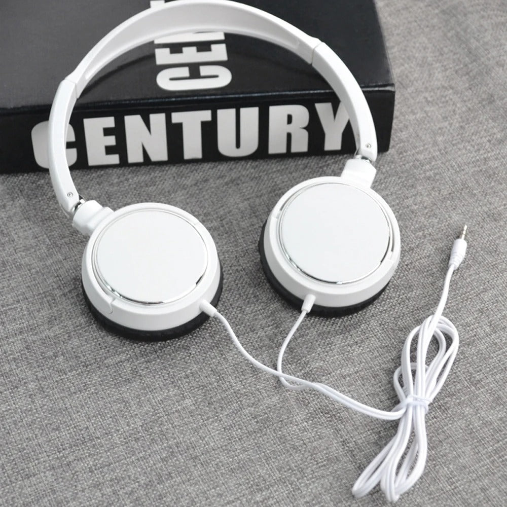 Universal 3.5mm Wired Computer Headphone Foldable Portable