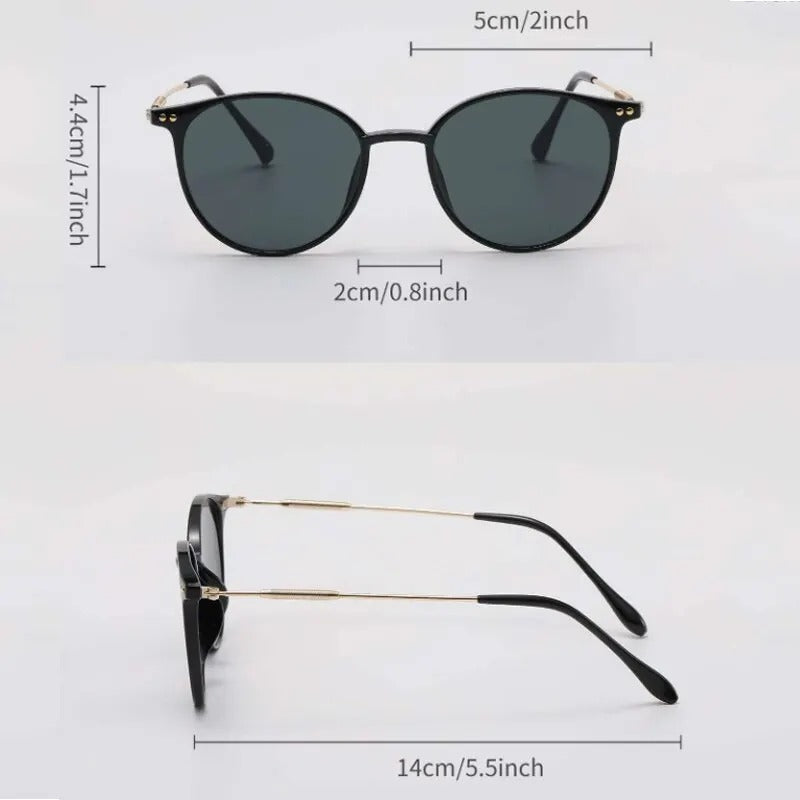 2 Pairs Per Set Small Round Sunglasses Women