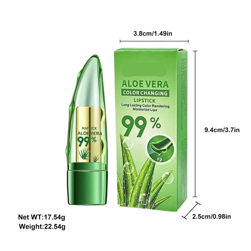 1PC Moisturizing Aloe Vera Lipstick Discoloration Lip Care Nutritious