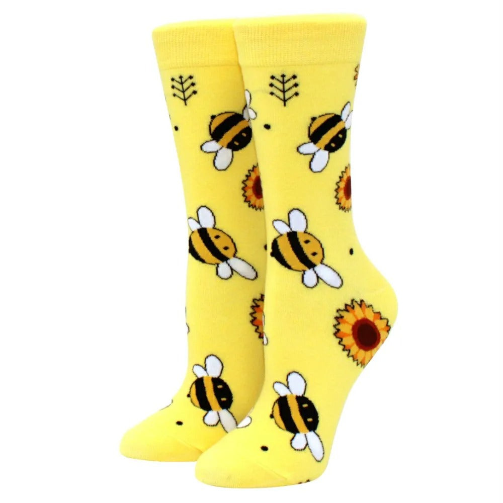 1 Pair Women Socks Happy Funny Socks