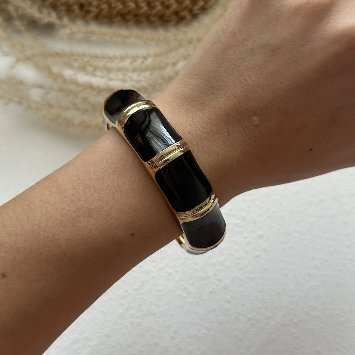 Boohoo Coffee Irregular Acrylic Resin Chunky Bangles