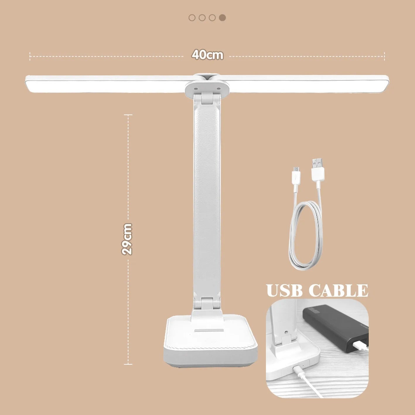 LED Desk Lamp USB Rechargeable Table Lamp