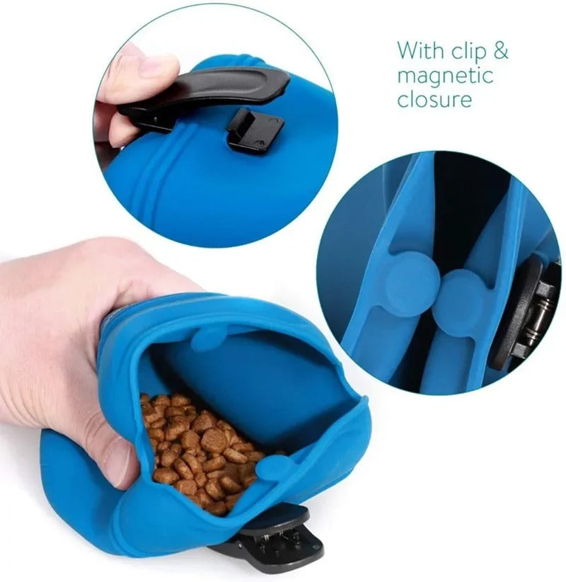 Pet Feeding Bag Training Dog Food Pocket Portable Silicone