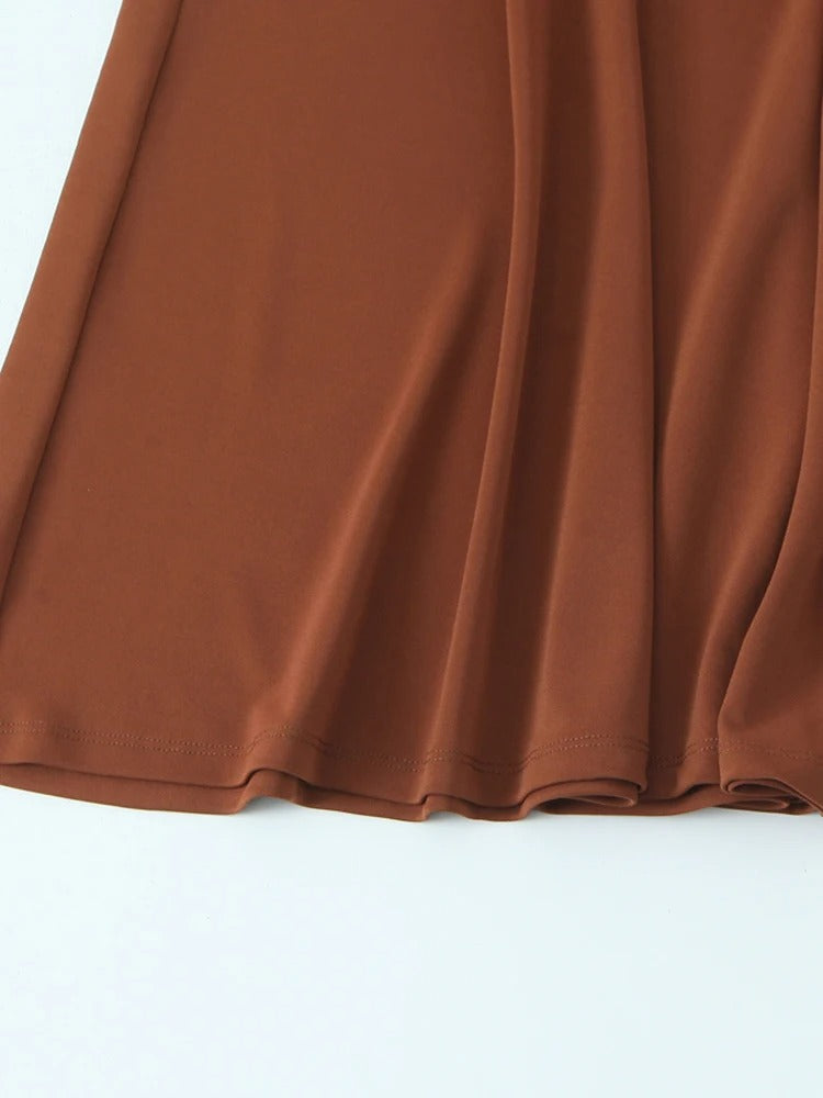 Women Fashion Long Asymmetric Gathered Dress One Shoulder