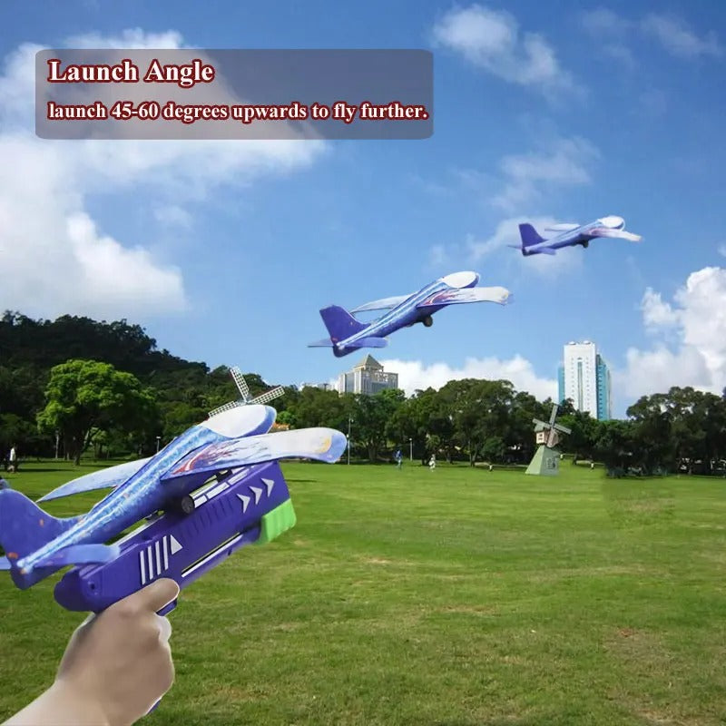 34cm Foam Plane Launcher Outdoor Toy for Boys