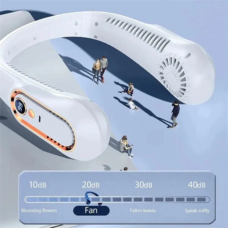 Neck Bladeless Fan Mini Ultra Long Life Portable Lazy Silent Fan Usb Charging