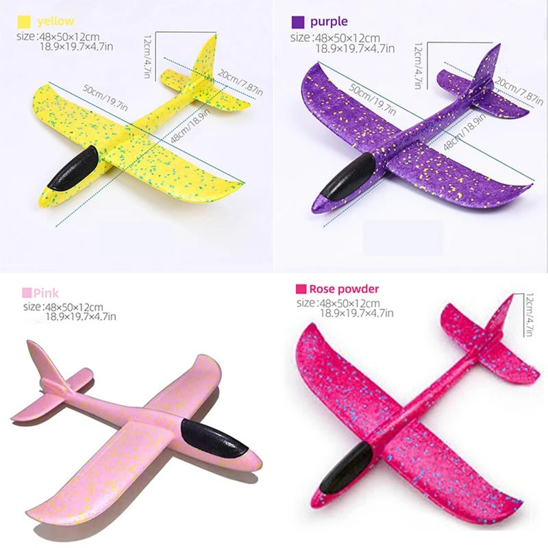50CM Big Flash Glider Foam Plane Hand Throw Light Inertial Airplane