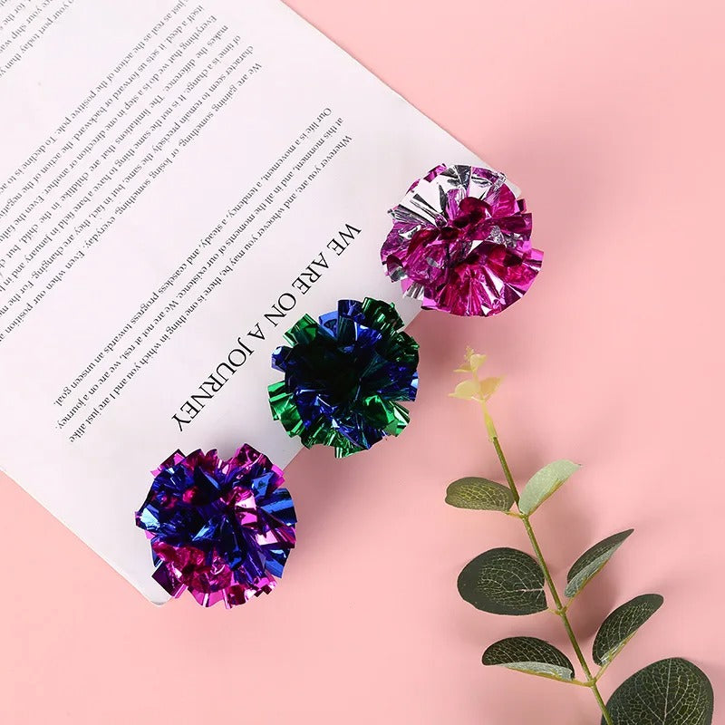 10 Pack 5.5cm Ringing Paper Ball Pet Cat Toys Interactive