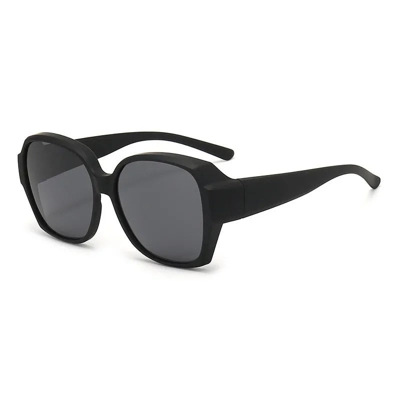 Women Vintage  Sunglasses Over Myopia Prescription
