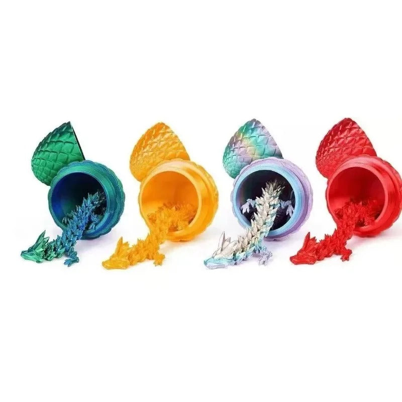 1PCS 3D Printed Dragon Egg with Dragon Full Articulated Dragon