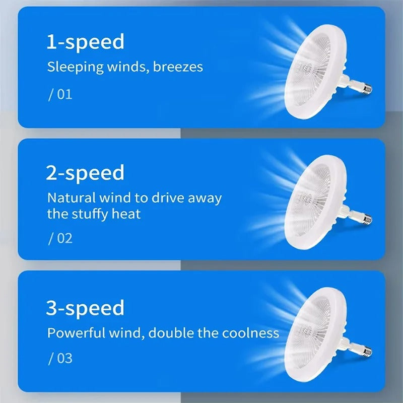 2 In 1 Energy Saving Remote Control Ceiling Fan Lamp Infinitely Dimmable