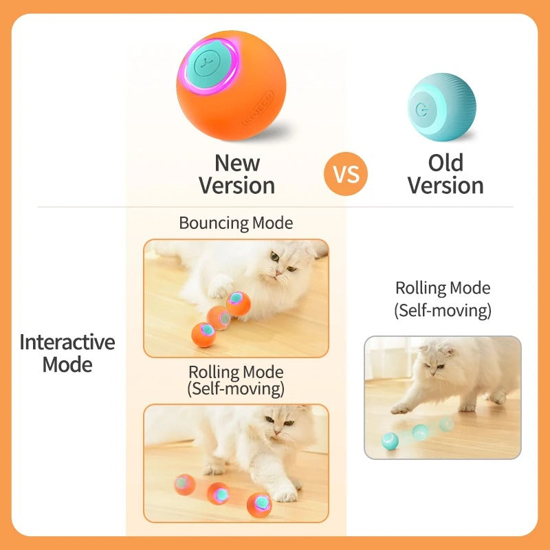Cat Toys Smart Interactive Cat Bouncing Ball Automatic Rolling
