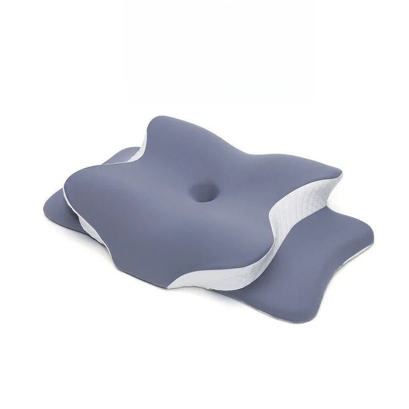 Comfortable High-Low Ergonomic Shaped Pillow with Butterfly Memory