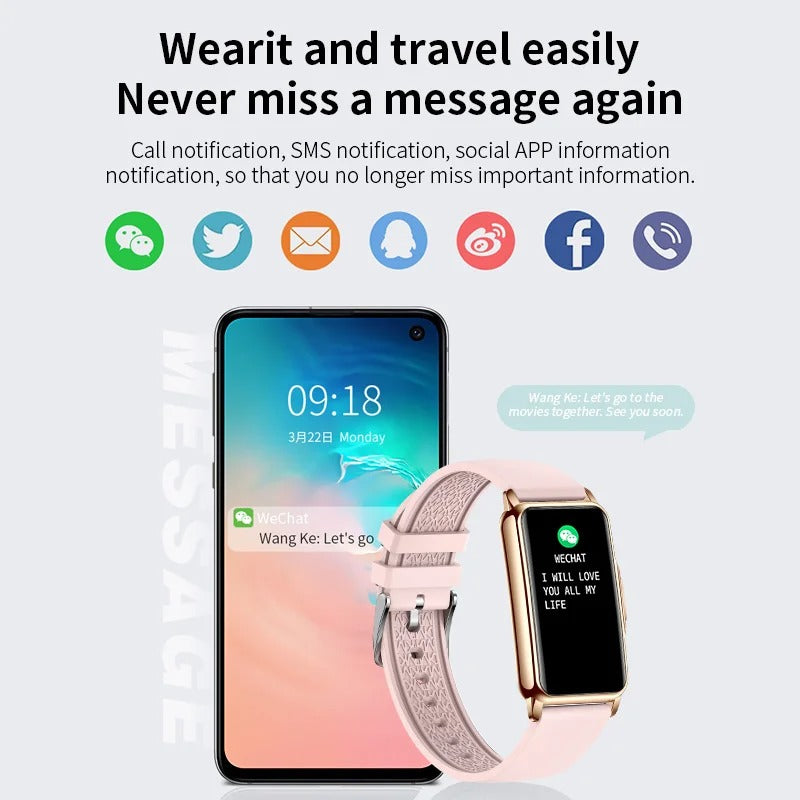 For Android IOS Smart Bracelet Women Smartwatch