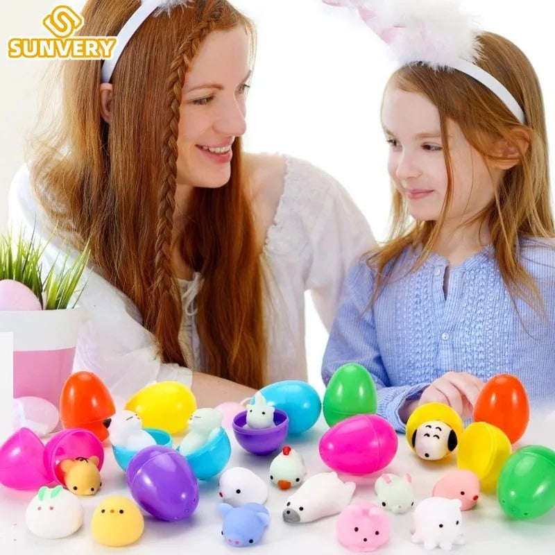 5 pcs Mochi Squishy Toy Mystery Prefilled Easter Eggs Stress Relief Squishiest Toy