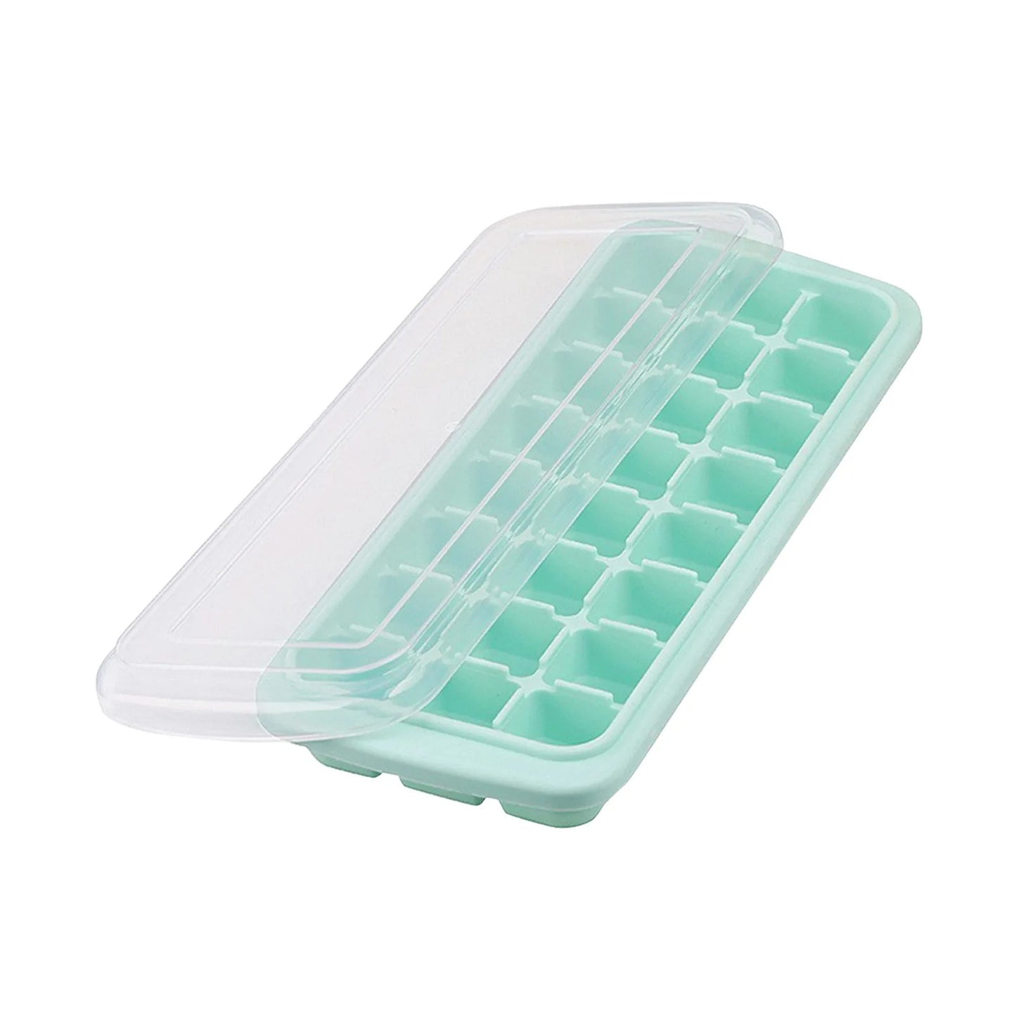 Silicone Ice Cubes Tray with Lid 24 Cubes Jelly Maker frozen Molds Easy-Release