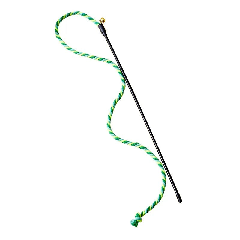 Simulation Feather Interactive Cat Toy Satin Ribbon