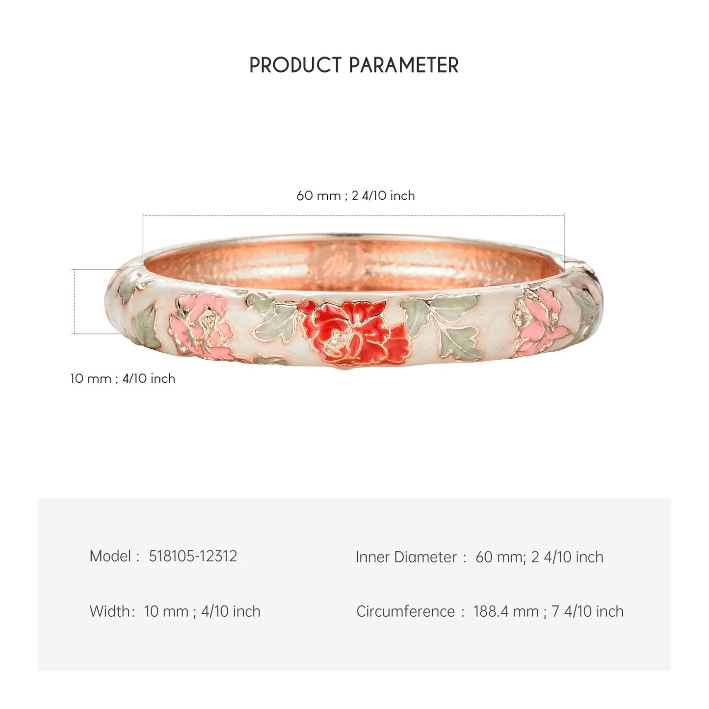 Enameled Bracelets For Women Flower Women