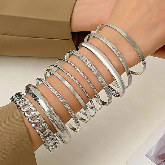 Ten Piece Set Of Stylish Bohemian Folk Retro Wide-Face