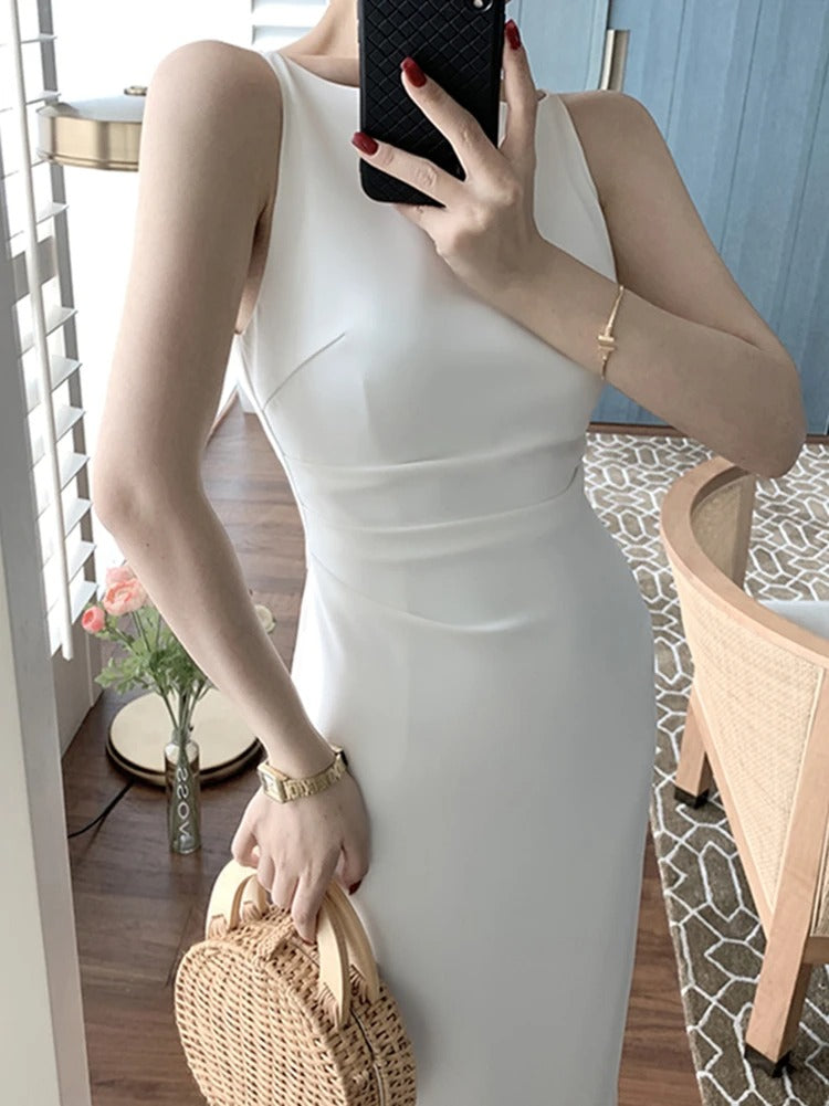 Women Summer Fashion Spaghetti Strap Sleeveless Sexy Dress