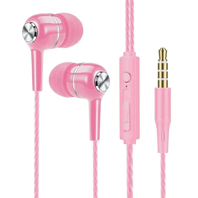 Wired Headphones 3.5mm Sport Bass Phone Earphones