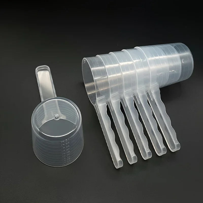 1pc Transparent Pet Measuring Spoon With Scale Plastic Dog Cat