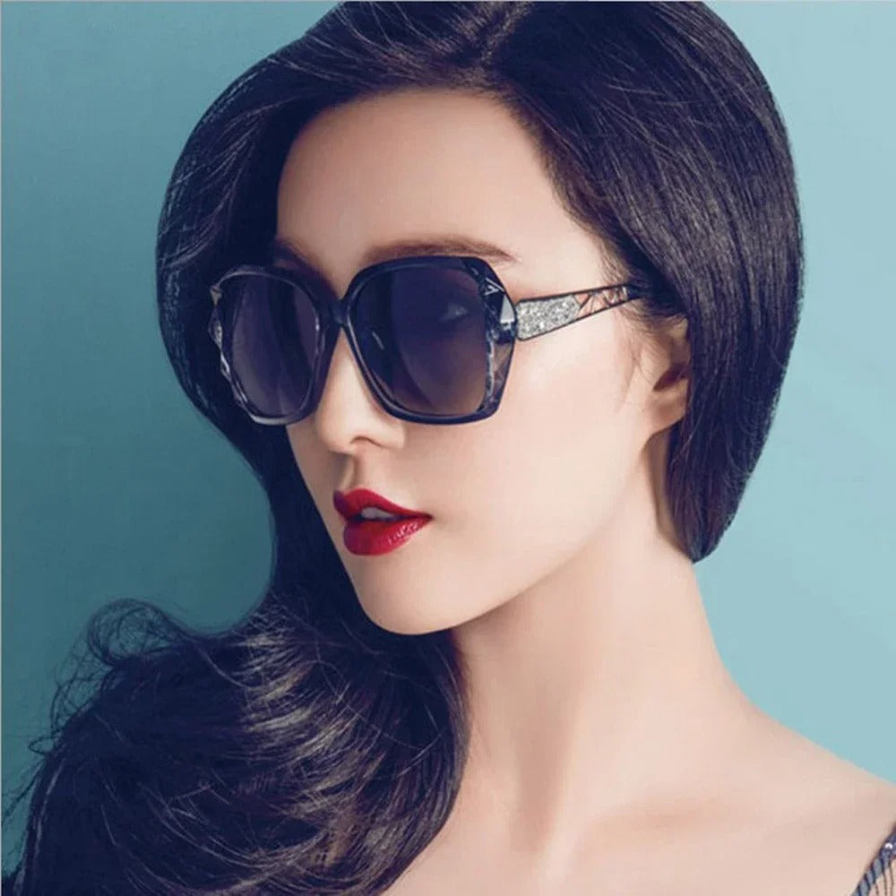 Fashion Big Purple Sunglasses Women