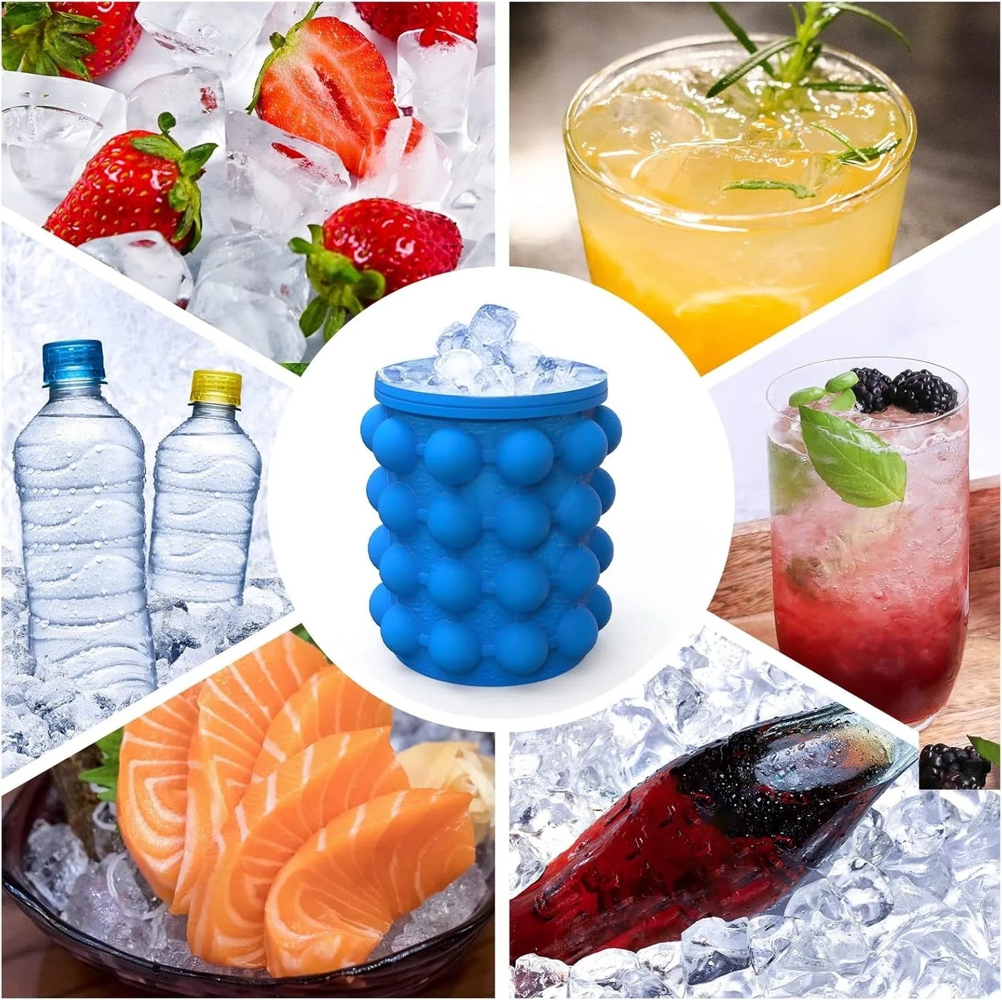 1PCS Ice Cube Maker Portable Bucket Wine Ice Cooler Beer Cabinet