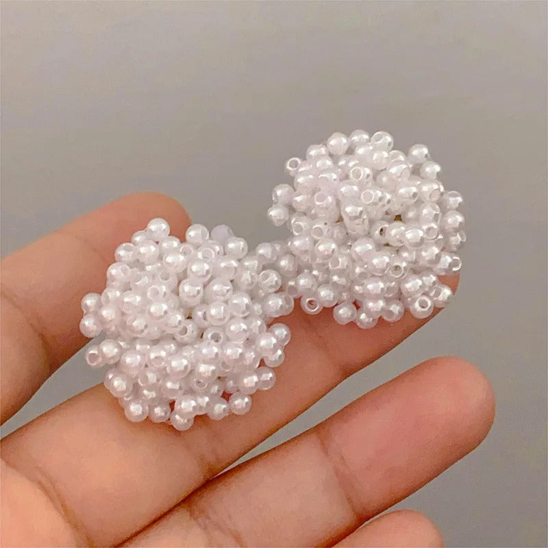 Imitation Baroque Pearl Fireworks Stud Earrings for Women