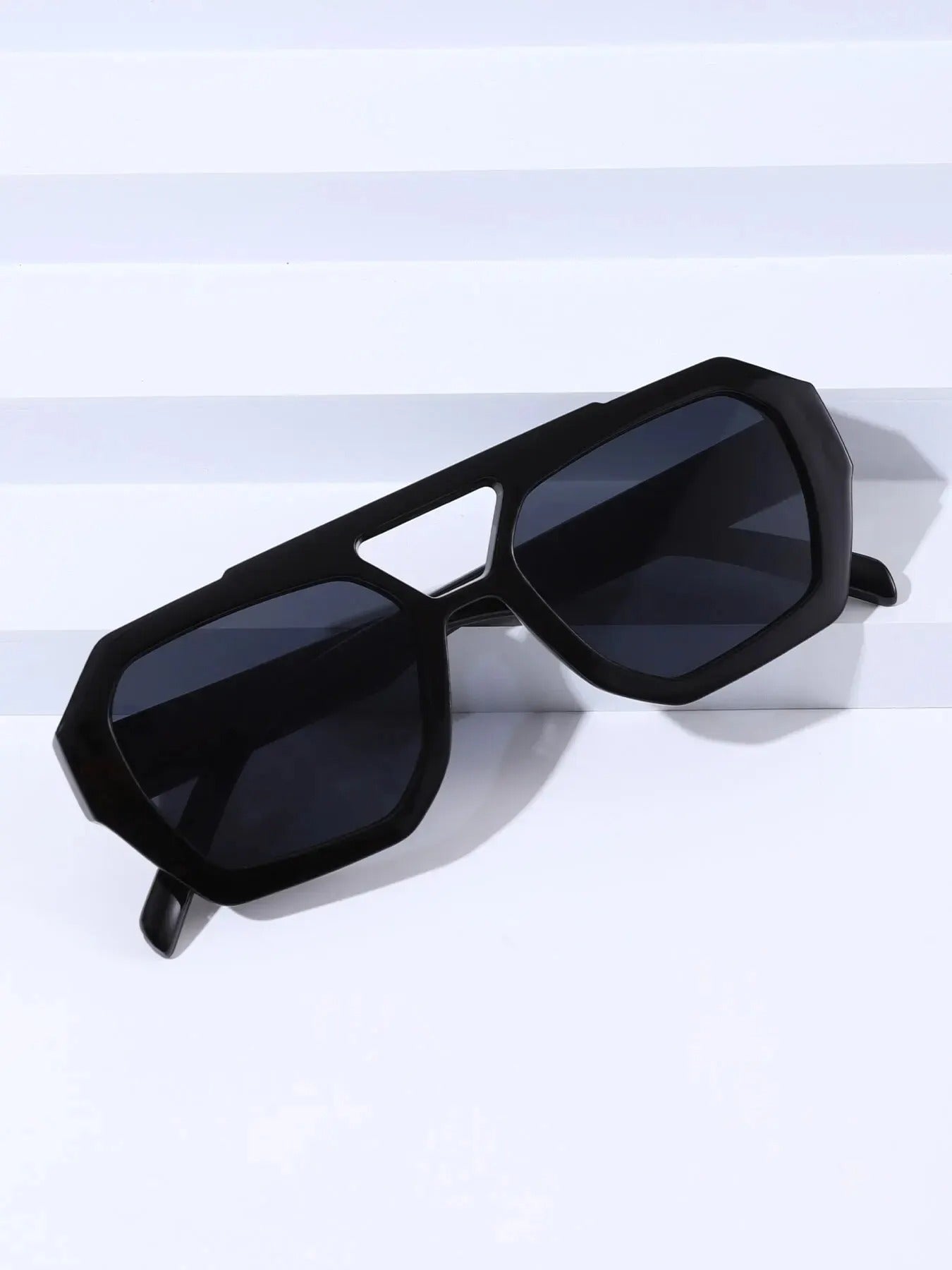 Double Beam Irregular Sunglasses For Women