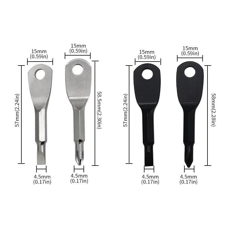 Portable Phillips Slotted Screwdriver Key Ring Multi Mini Pocket Repair Tool Gadget for Phone