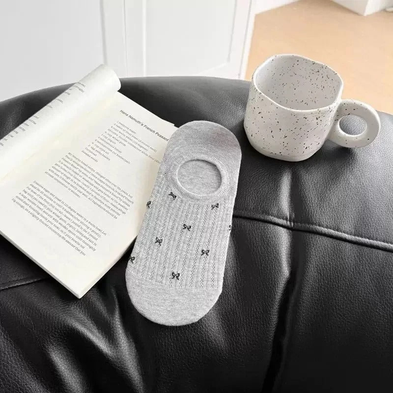 Women's Butterfly Knot Boat Socks Low Cut Summer