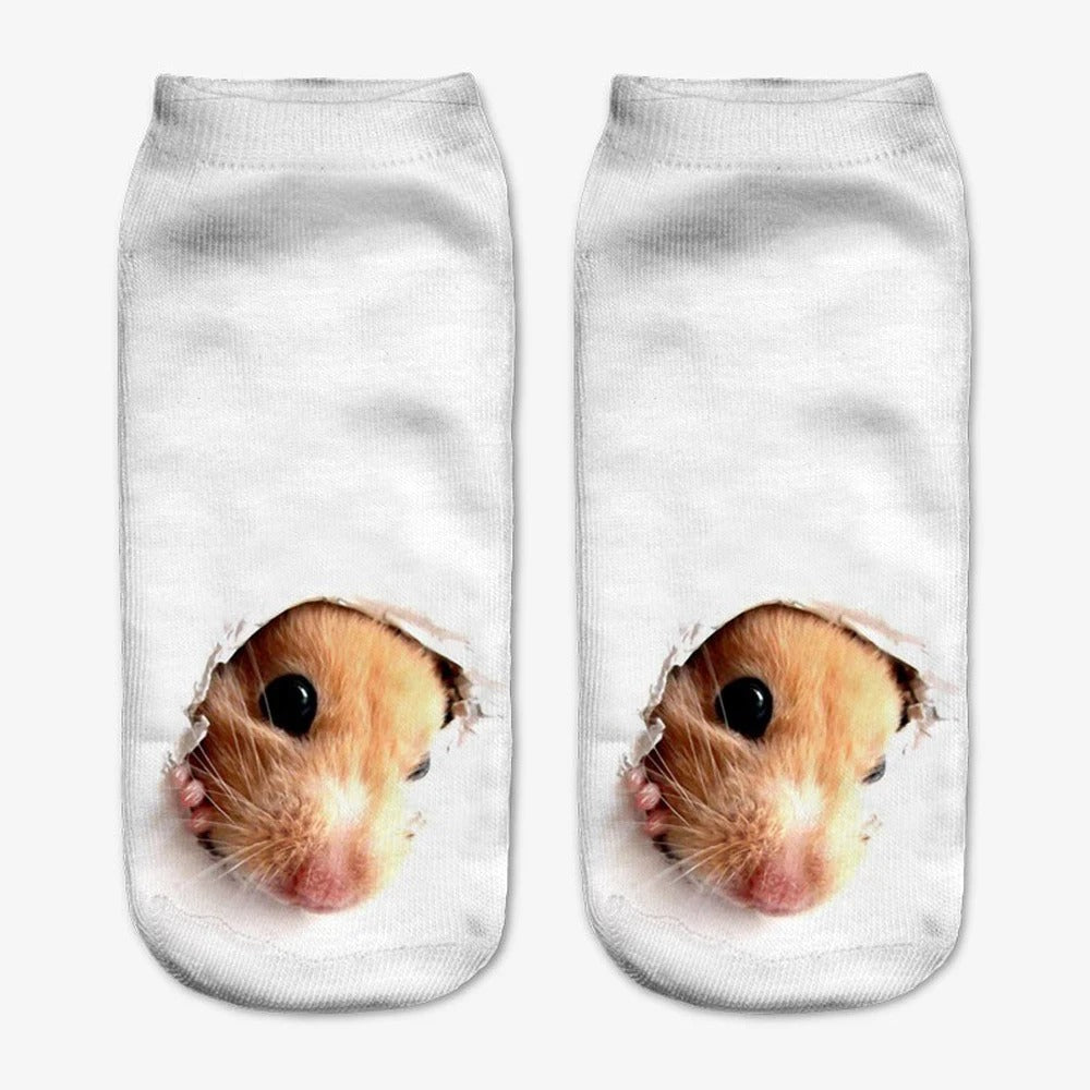 Fashion Animal Socks 3D Printed Funny Kawaii Women