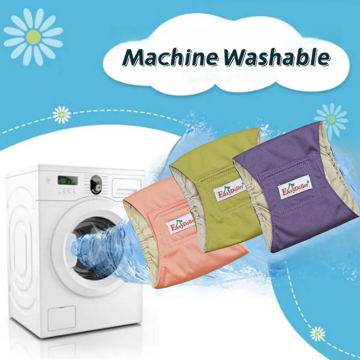 Washable Male Dog Diaper Reusable Pet Sanitary Panties