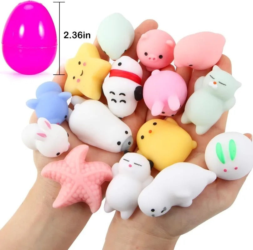 5 pcs Mochi Squishy Toy Mystery Prefilled Easter Eggs Stress Relief Squishiest Toy