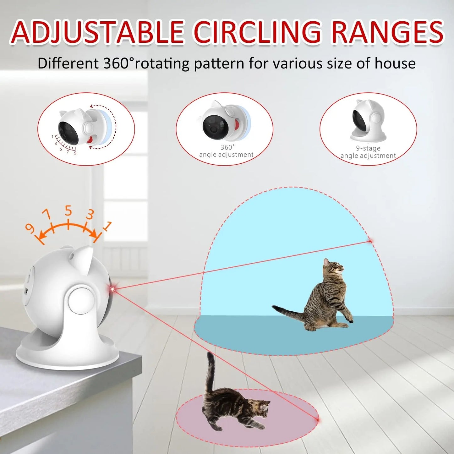 Cat Laser Toy Automatic Rechargeable Motion Random