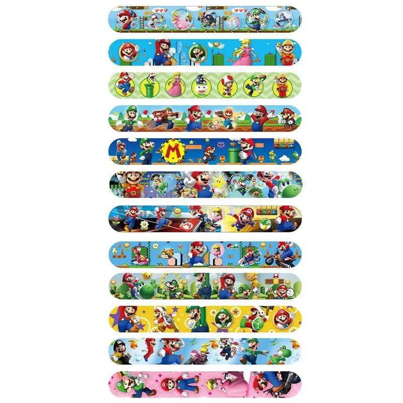 New Mario Bros Wrist Strap Children Clap Ring Slap Bracelets