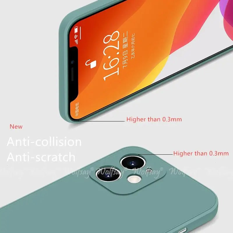 For iPhone 16e Case Liquid Silicone Plain Rubber Funda Phone Protector Case