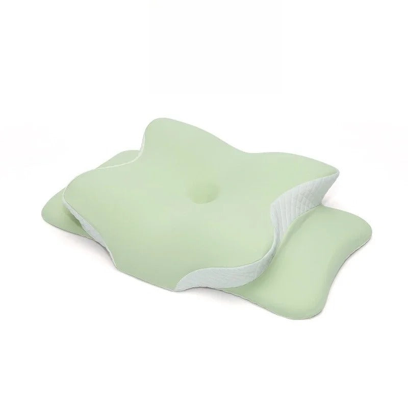 Comfortable High-Low Ergonomic Shaped Pillow with Butterfly Memory