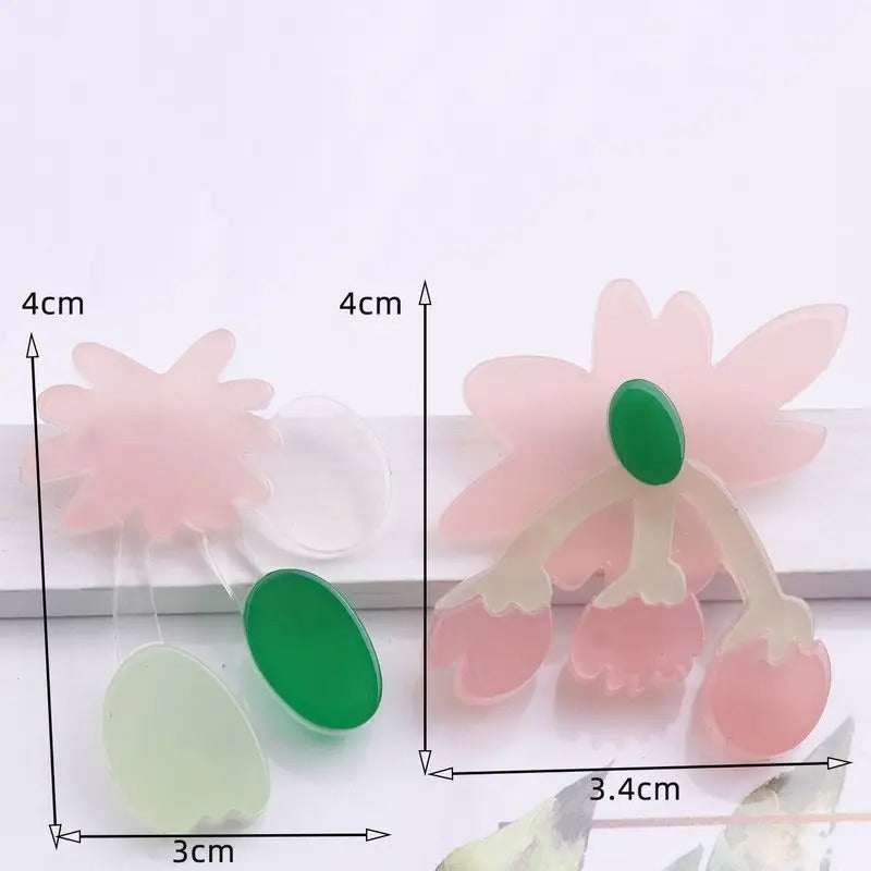 Summer Women Korean Edition Earrings Minimalist Acrylic