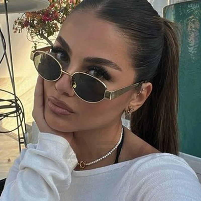 Fashion Oval Sunglasses Women Retro Trend