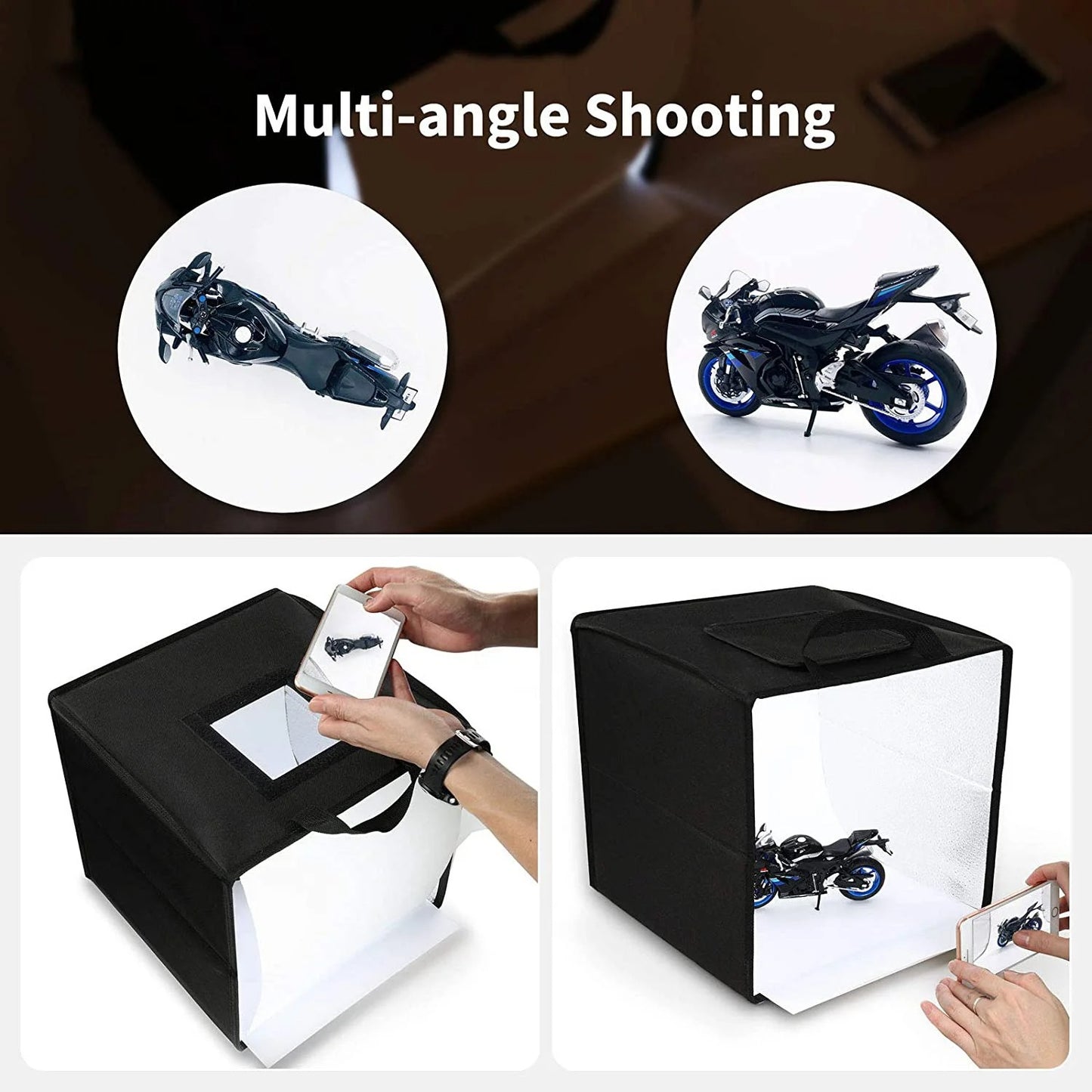 30cm 12in Photo Studio Light Box Photography Adjustable