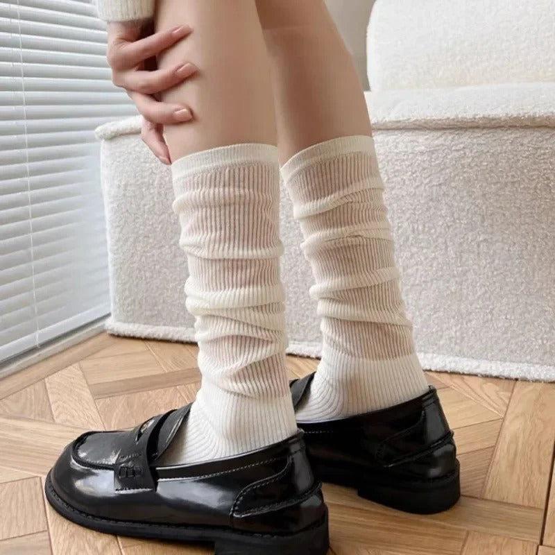 New Slim Calf Socks Pure Desire Pile up Socks Women's