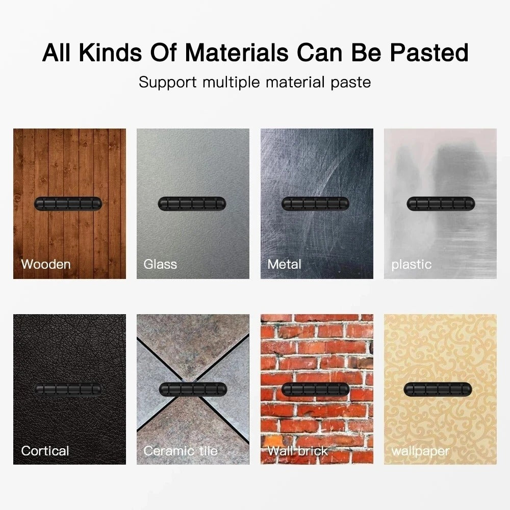 Cable Holder Clips Cable Organizer Silicone USB Cable Winder Management Clips