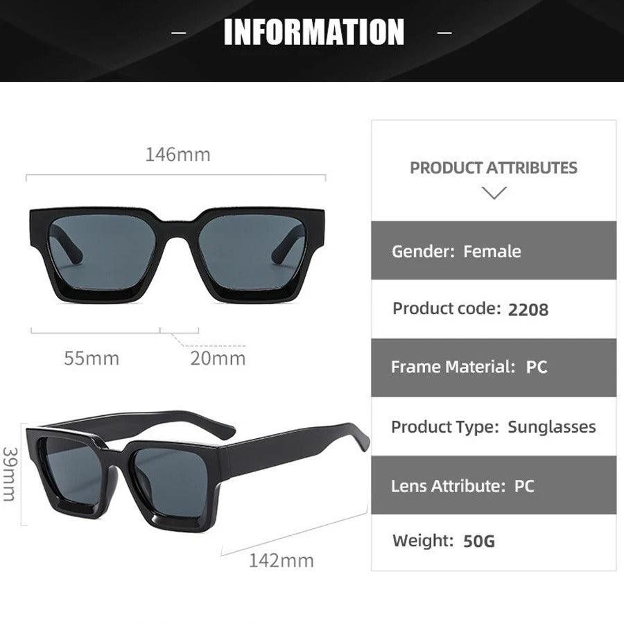 Fashion Vintage Small Square Sunglasses Women