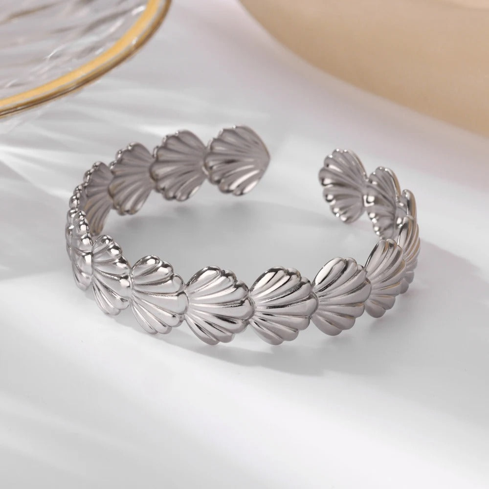 Stainless Steel Shell Starfish Bangles for Women